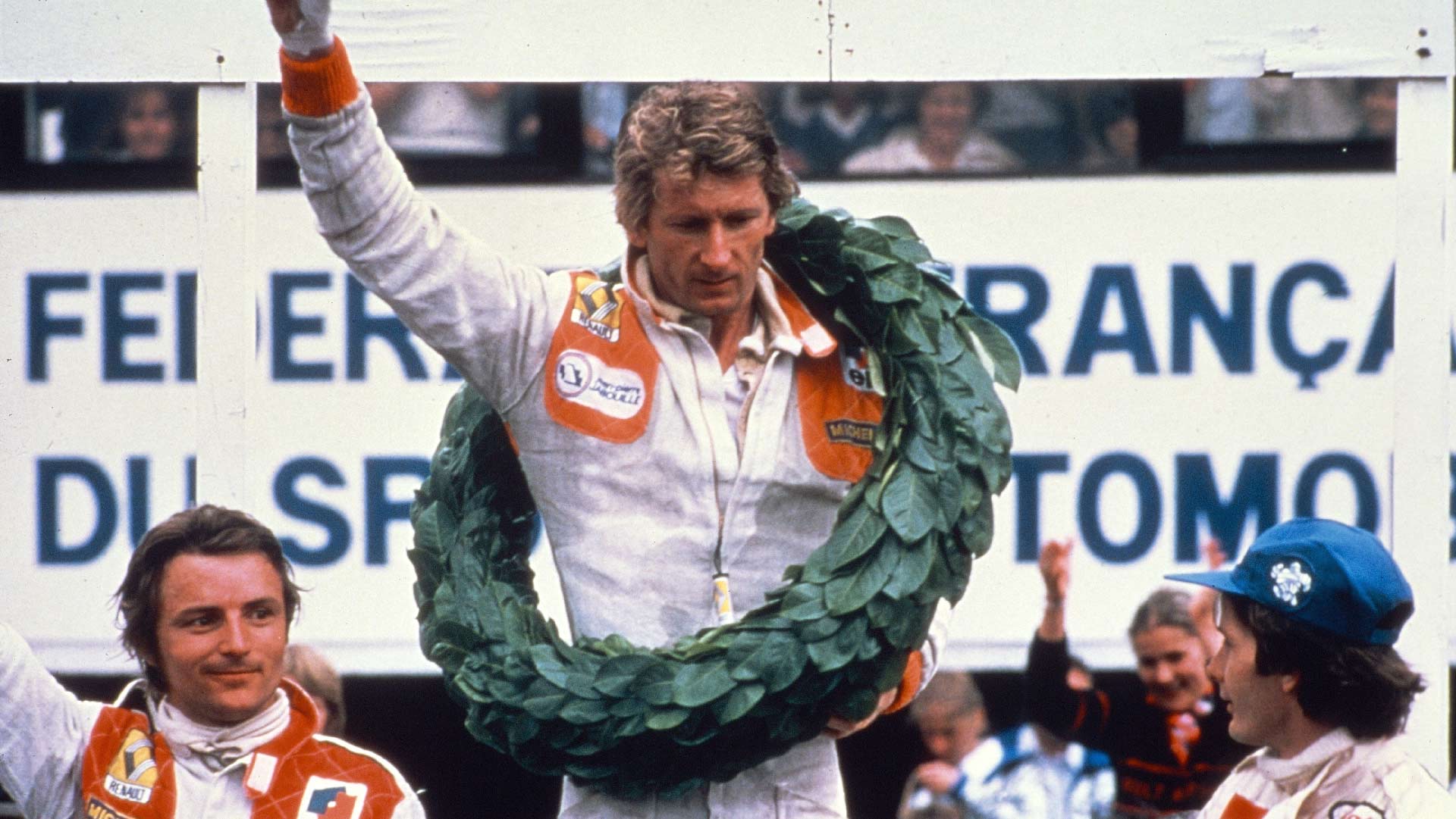 Jean Pierre Jabouille Rene Arnoux Gilles Villeneuve French GP 1979
